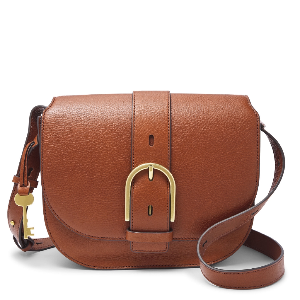Fossil Wiley Saddle Bag Leather Brown ZB7957-200 Tas Wanita