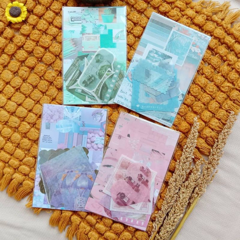 

AESTHETICS STICKER BUNDLE SET UNTUK HIASAN JOURNAL SCRAPBOOK DAN NOTES