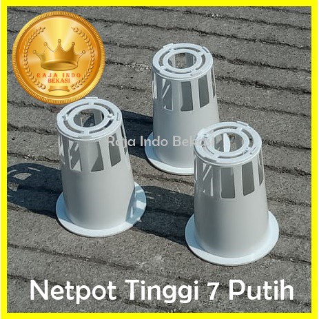 Netpot 7cm Tinggi Putih Diameter 5cm Tebal - Netpot 7 Cm Hidroponik Grosir Murah