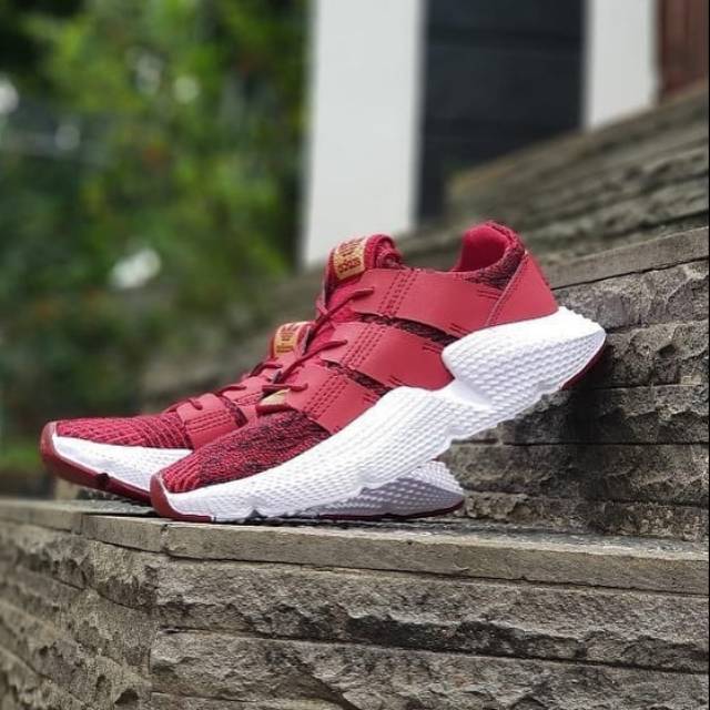 Sepatu Adidas Prophere Red Merah Maron Import Premium Vietnam Sneakers Running Kado Cowok Cewek