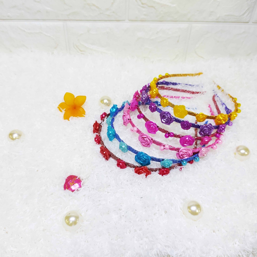 Bando Rossie Glitter - Bando Warna Warni Cantik Imut Cute Elegant