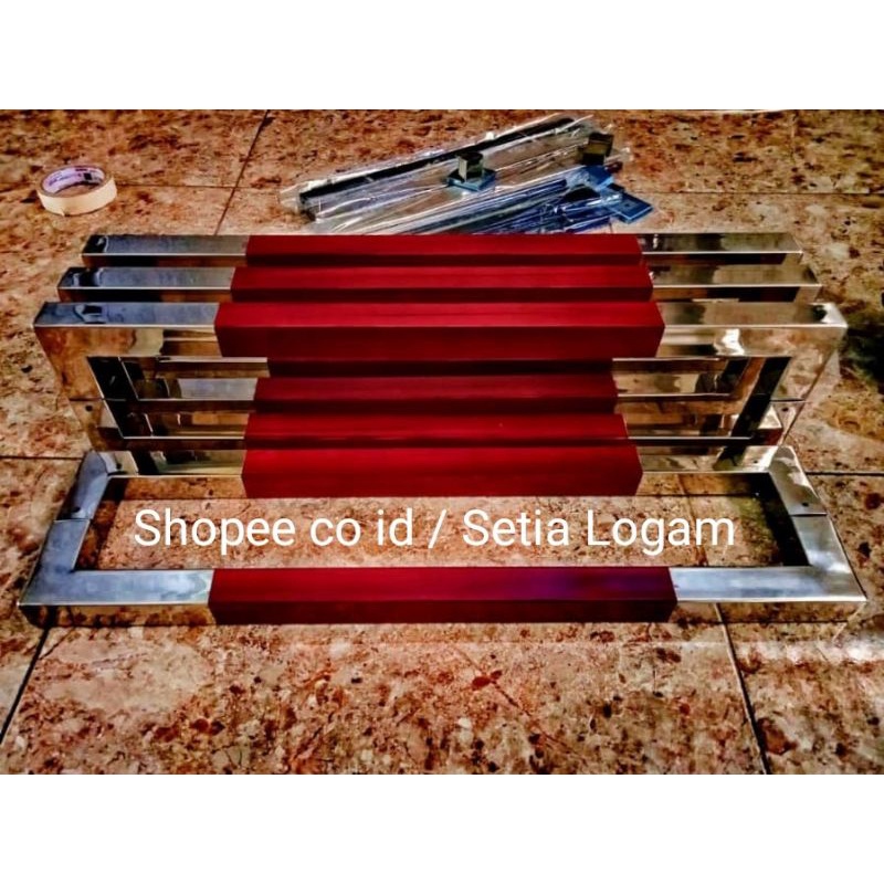 Handle pintu 60cm baut tembus full stainless Steel.