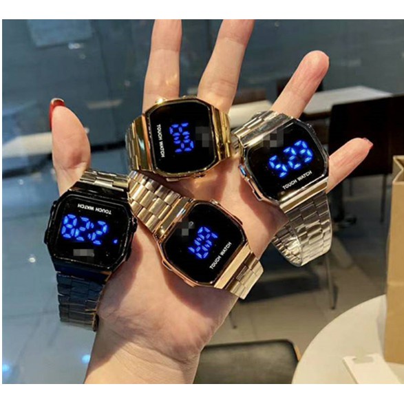 Jam Tangan Touch Screen Waterproof Digital Watch Fashion Stainless Wristwatch