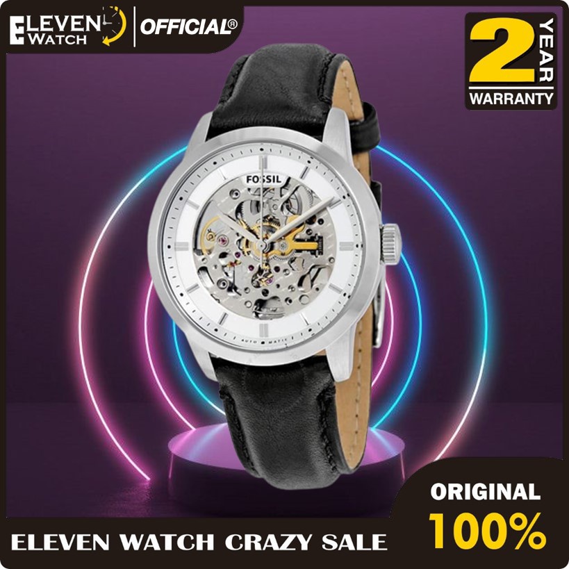 [Promo] Jam Tangan Wanita FS ME 3085 / ME3085 Townsman Automatic Black Leather  Garansi 2 Tahun [COD