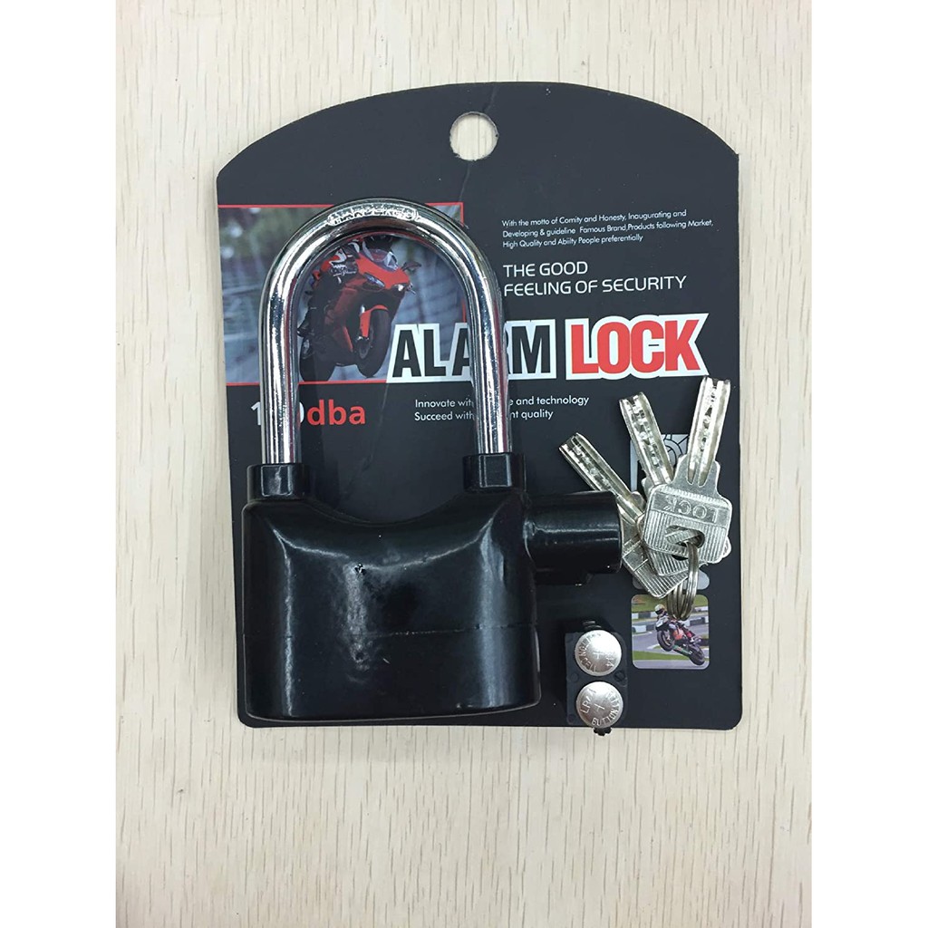 Kunci Gembok Siren Alarm Padlock Motorcycle Bike Bicycle Security Anti Maling Rumah Cakram Ban Motor