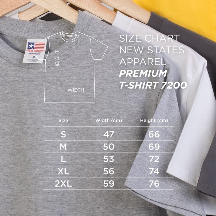 New States Apparel Premium Cotton T-shirt 7200