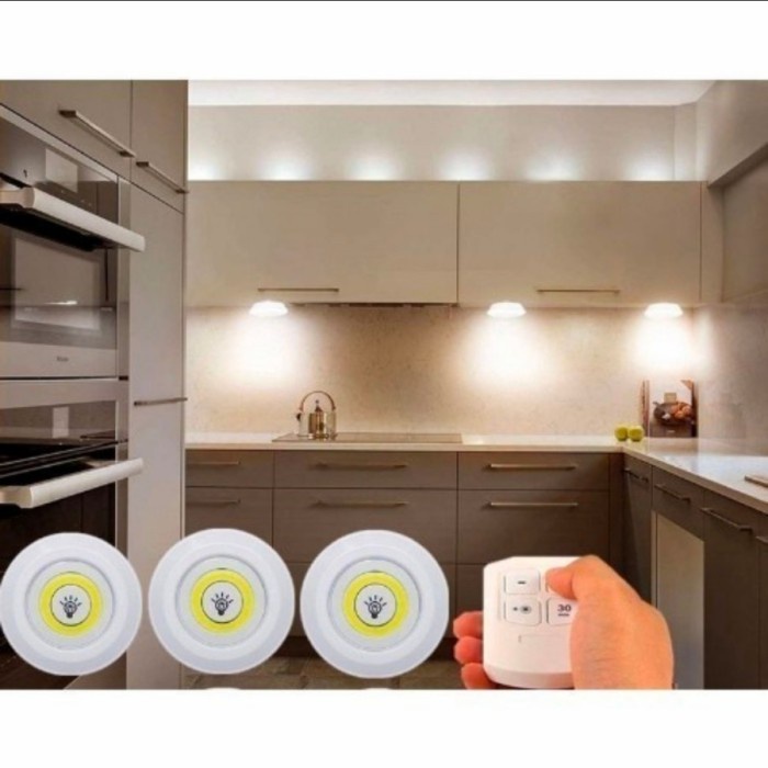 Lampu LED 6PCS Tempel Bawah Kabinet-Lemari-Kitchen Set with Remote