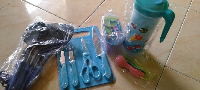 [cod] Sodet Set Warna Isi 6 Pcs / Kitchen Tools / Peralatan Masak Sutil Spatula Centong