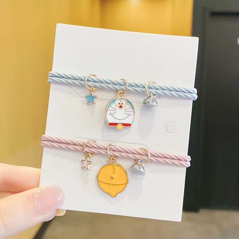(2 pcs)kartun lucu gelang couple busana sederhana gaya Korea-A