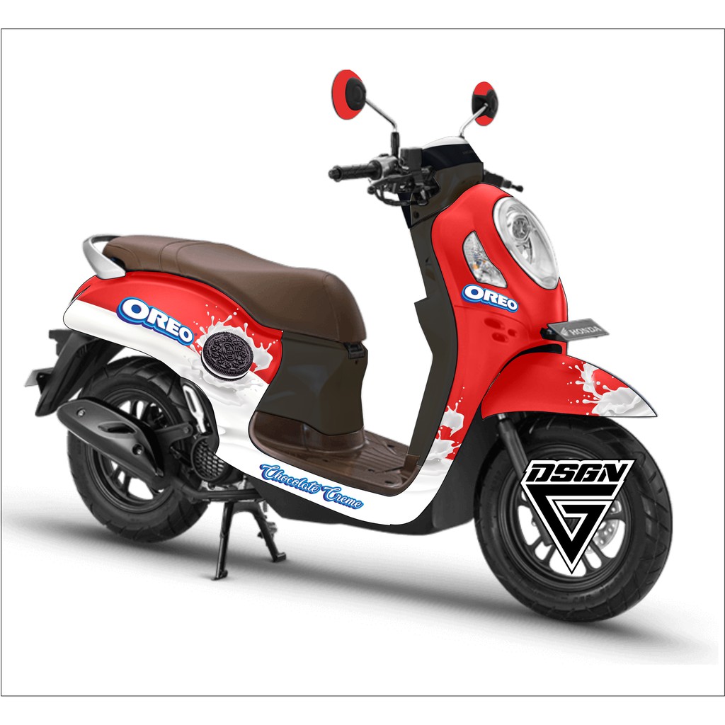 Decal scoopy full body Full Blok Decal Scopy Dekal New Fi 2021 PRESTIGE Oreio Merah