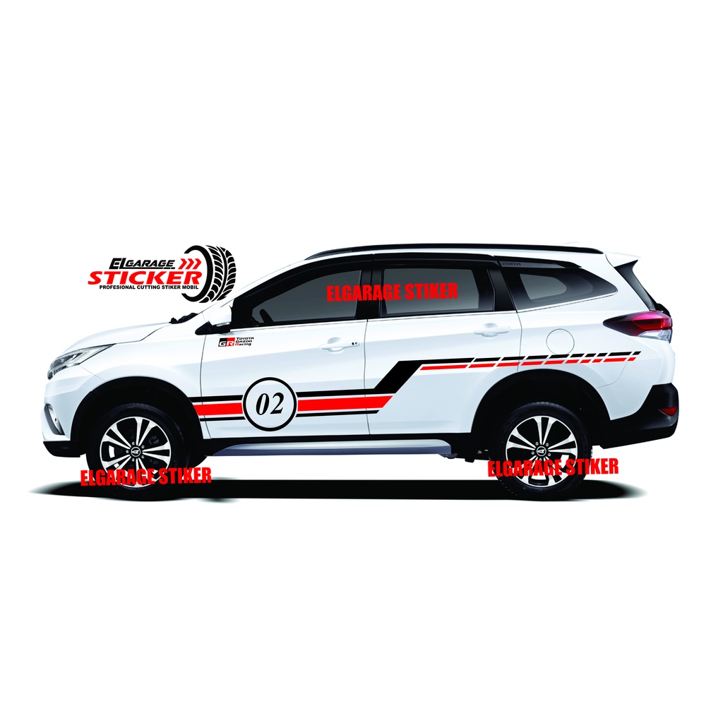 Stiker mobil toyota rush stiker mobil rush cutting stiker mobil body samping rush terios