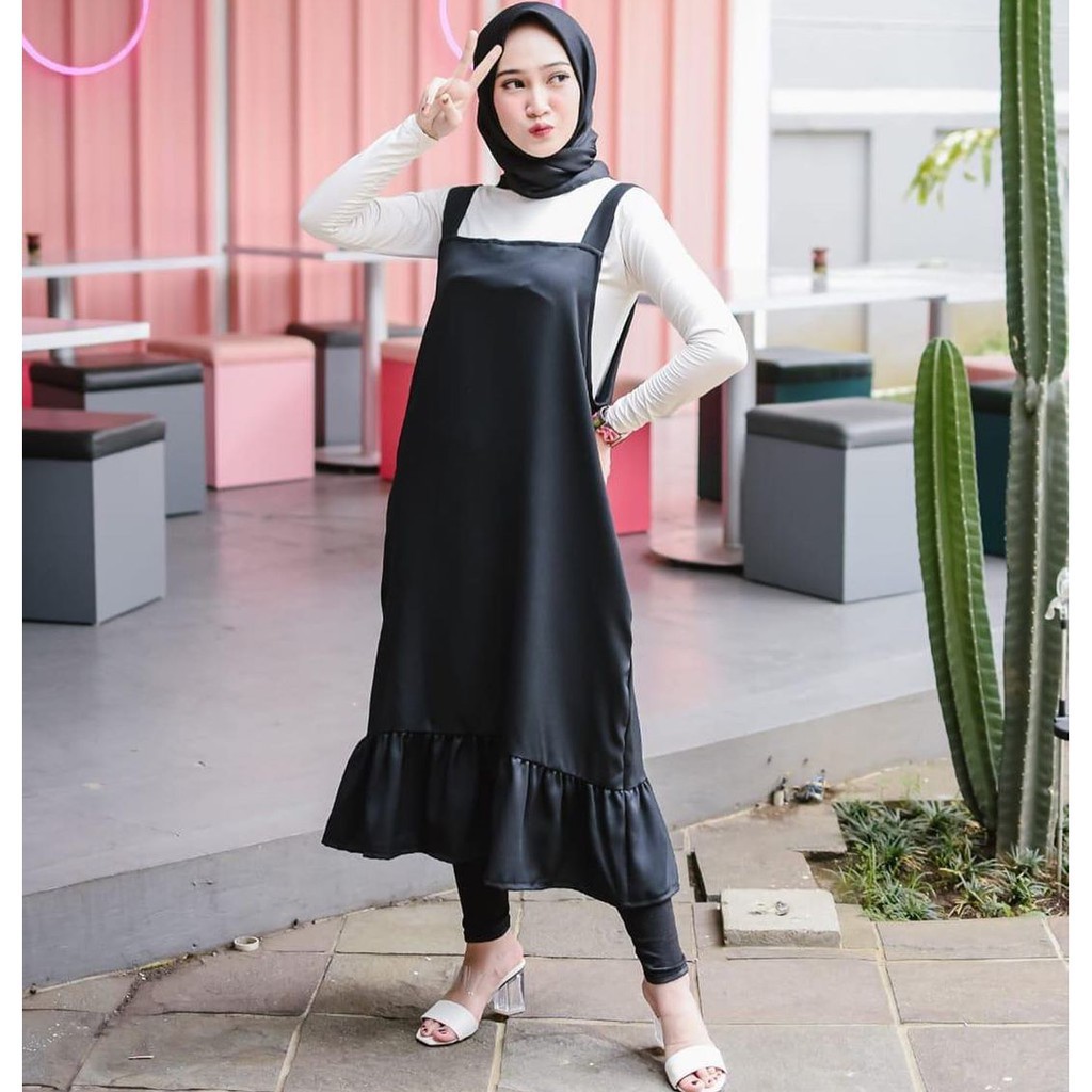 MIDI RAMPEL OVERALL | SLOPY OVERALL MIDI | OVERALL WANITA POLOS | OVERALL SELEBGRAM