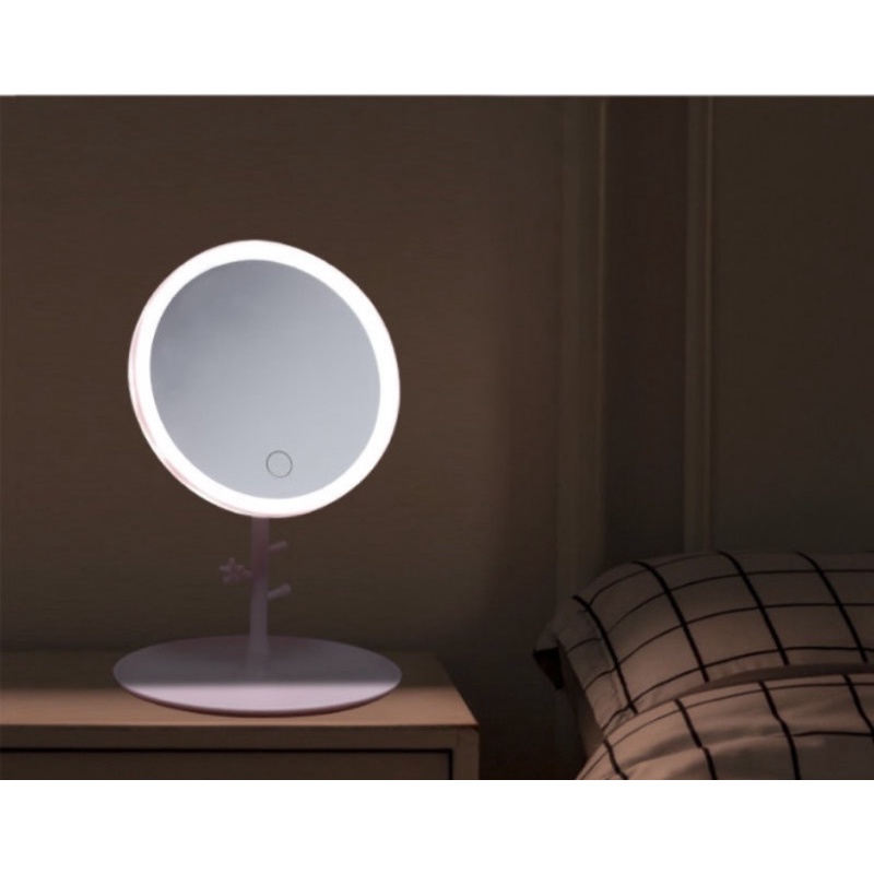 kaca makeup led portable kotak / bulat