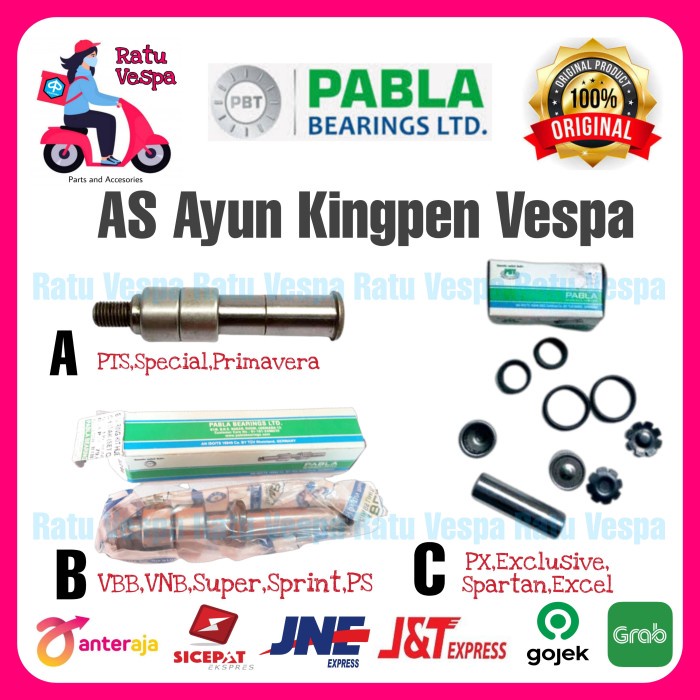 As Ayun PABLA Vespa Super,Sprint,PTS,PX,PS,Strada,Exclusive,Excel - Exclusive,Excel