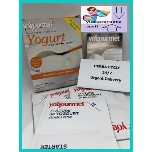 

54Etr7U- Bibit Yogurt Starter Yogourmet 1 Saset @ 5 Mg Ori Kanada Buat Yogurt 9Uhhjt7-