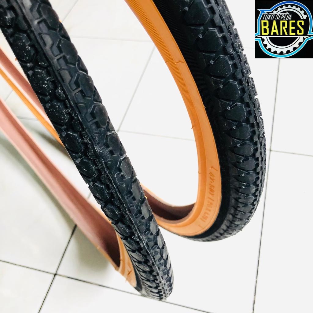 Ban Luar Sepeda MTB / Mini CTB Lucky Stone 24 x 1.75 Hitam Kuning