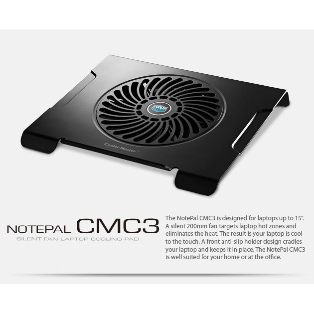 Cooler Master Notepal CMC3 kipas Laptop Cooling Pad