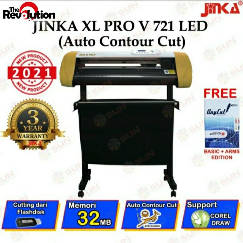 Mesin Cutting Stiker Jinka XL Pro V 721 LED ( Auto Contour Cut )