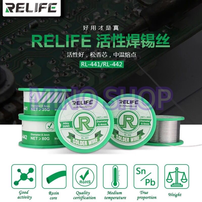 TIMAH SOLDER - SOLDERING WIRE RELIFE RL-441 35G