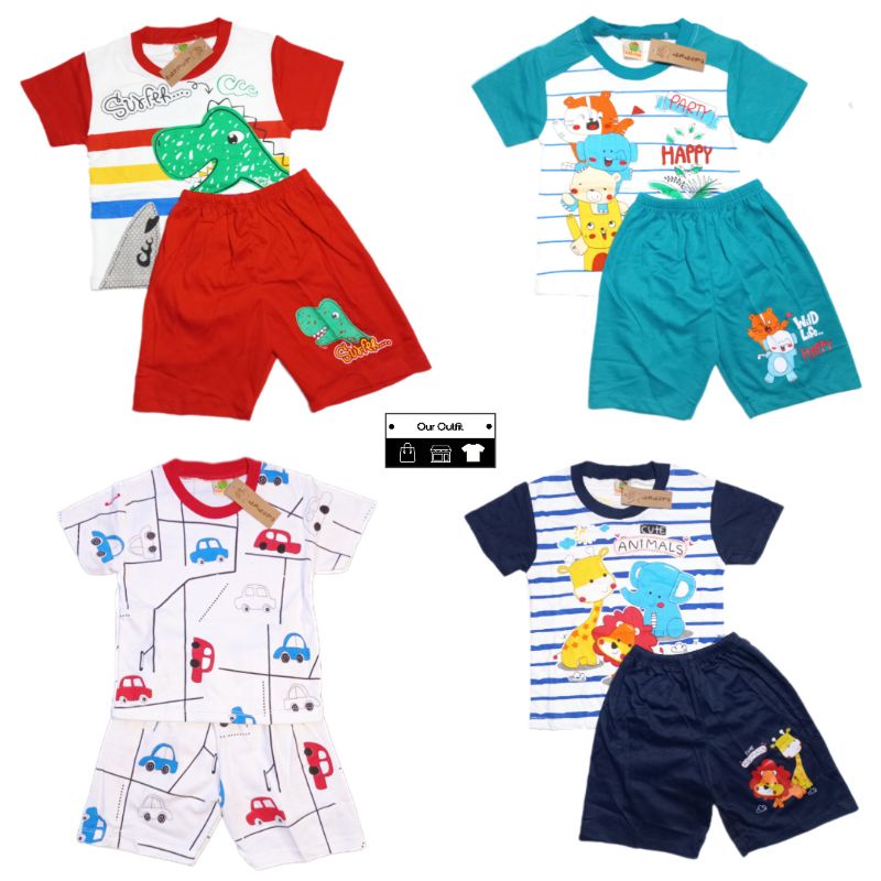 Kakugo baju set anak 6bln-4th / setelan baju anak / kaos & celana anak / baju tidur anak