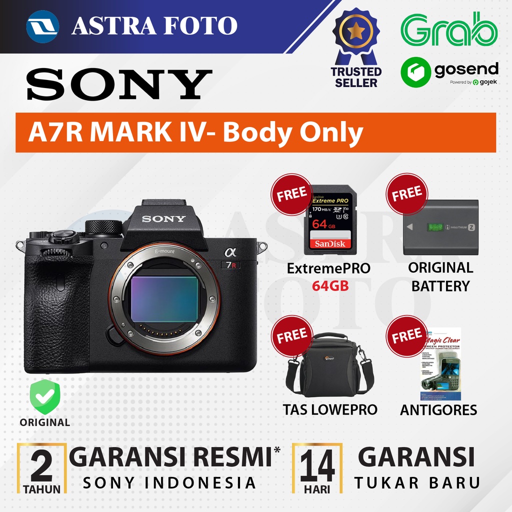 SONY ALPHA A7R IV / SONY A7RIV BODY ONLY GARANSI RESMI - A7R MARK IV