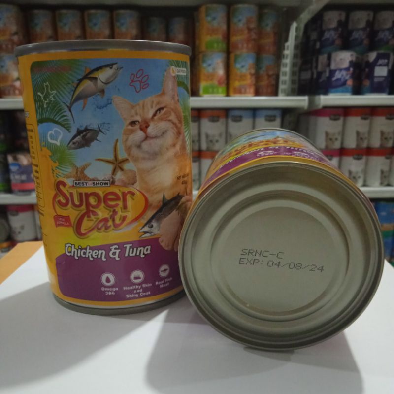 Supercat Kaleng Chicken Tuna Makanan Basah Wet Food 400g