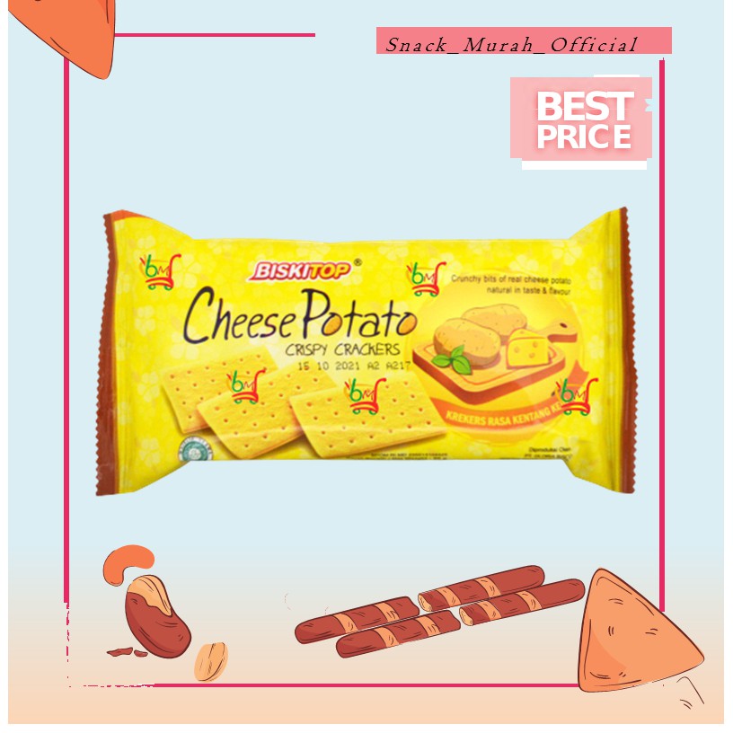 

09 - CHEESE POTATO 60g BISKITOP Snack Murah Jajanan Anak Kekinian Cemilan Diet Sehat Biskuit Kue