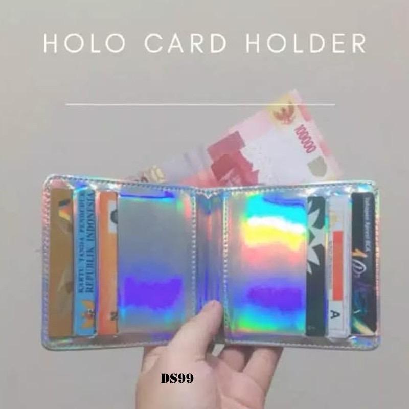 CIDOT_ID HOLOGRAM LASER - Dompet lipat Premium wanita terbaru hologram dompet kartu holo metalik dompet card holder murah