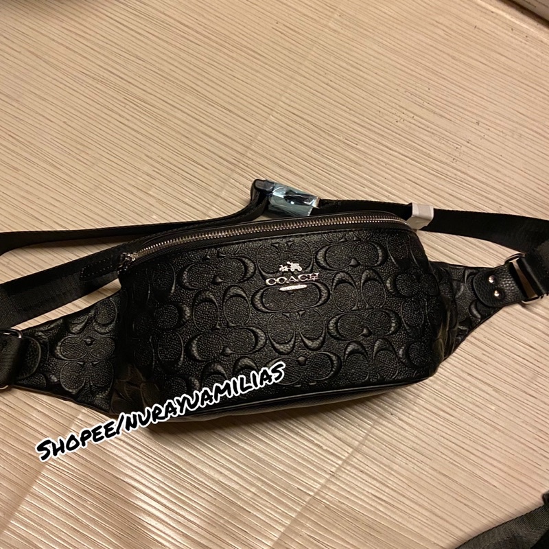 Waistbag coach kulit import tas selempang kulit pria import