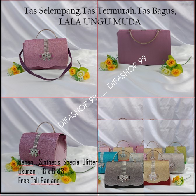 Tas Satin,Tas Clutch,Tas Seserahan,LALA UNGU MUDA,DIFASHOP 99
