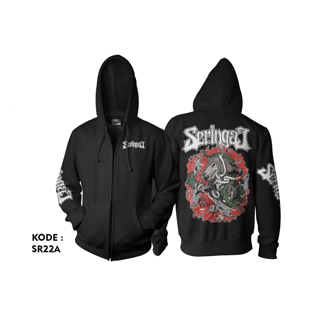 Jaket seringai shi no senshi hoodie zipper distro band sr22a