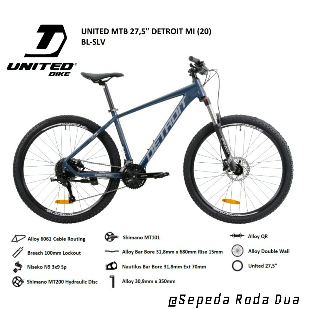 SISA DISPLAY TOKO // SEPEDA MTB 27,5" UNITED DETROIT MI
