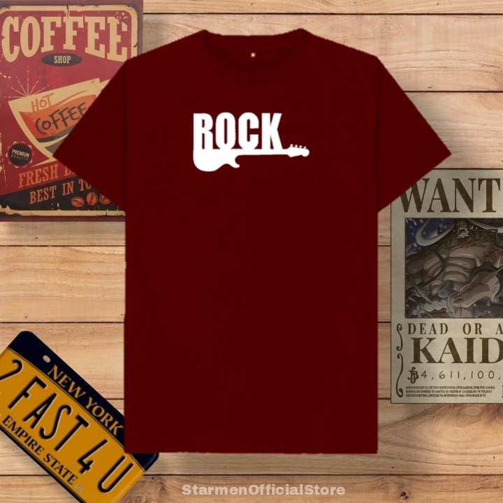 Kaos Distro Unisex ROCK Katun Combed 30s / sablon polyflex /polyflex premium / Pakaian Pria Wanita Atasan Cowok Cewek /kaos kekinian / kaos viral / tshirt tumbrl tee basic /SIZE M , L , XL , XXL / kaus oblong oversize kaos murah best seller ready