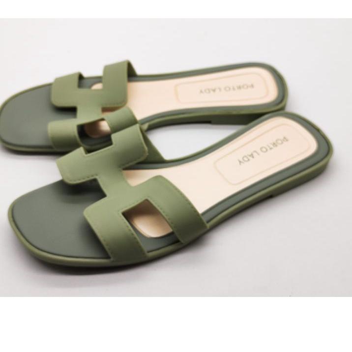 DISCOUNT  9.9 PORTO - SANDAL SELOP HERMES WANITA / SANDAL PORTO JELLY KARET / PORTO HERMES TERMURAH 