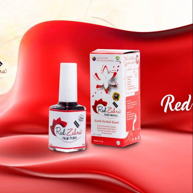 Red Zahra, Kutek Herbal Alami, Nail Henna, Kutek Halal Red Zahra