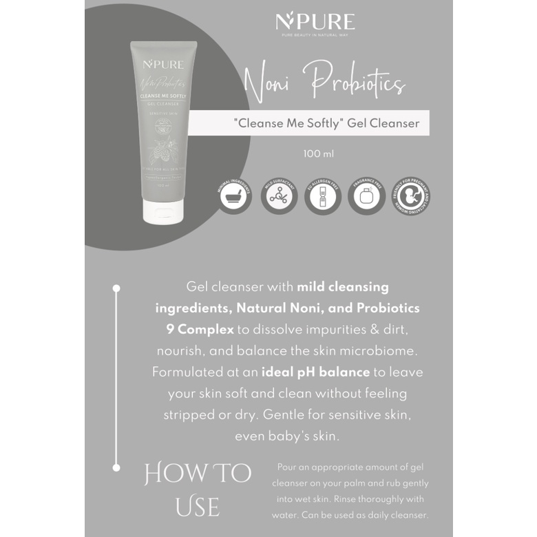 Npure Noni Probiotics Cleanse Me Softly - Gel Cleanser