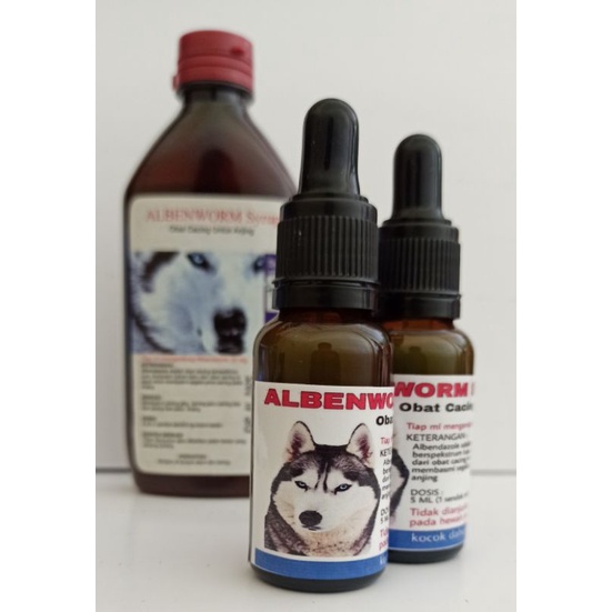 Albenworm syrup obat cacing kucing anjing