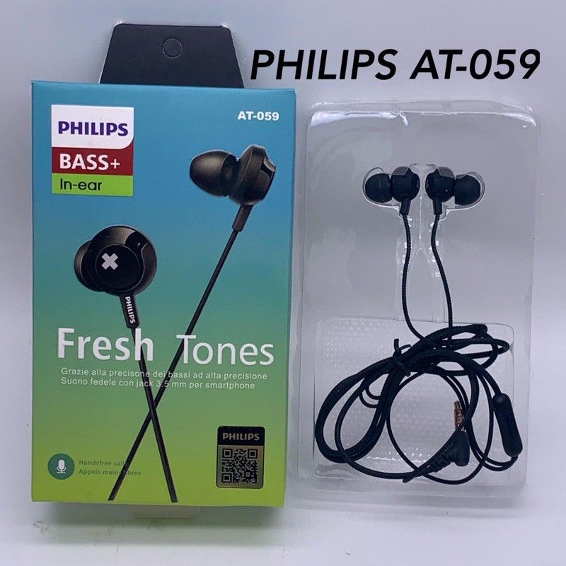 HF HEADSET PHILIPS AT-059 SUPER BASS PACKING IMPORT