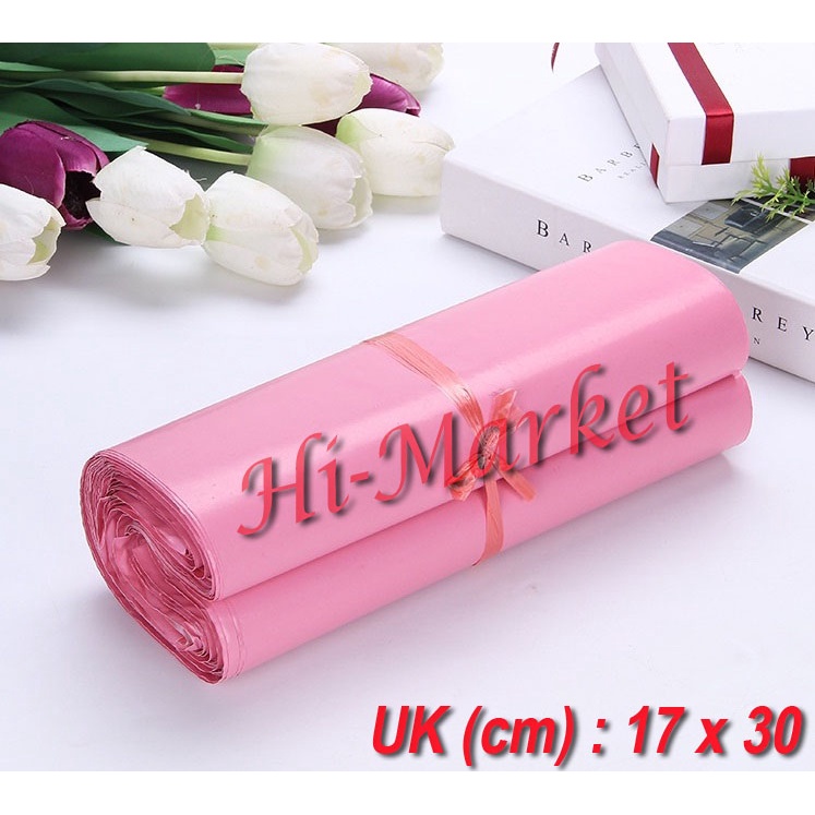 [PER PCS] PLASTIK POLYMAILER PINK 17X30/BUNGKUS PLASTIK PACKING ONLINE