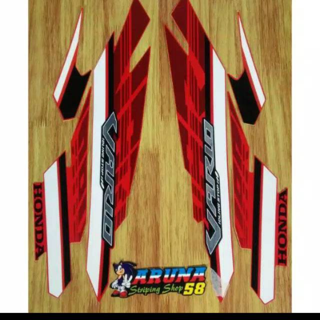 STRIPING / STIKER VARIO 125 LED WARNA PUTIH MERAH (bisa cod)