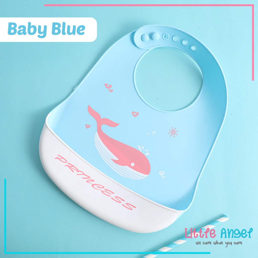 BABY BIB Celemek Makan Bayi Slaber Silikon Anak Bibs Karet Baby Burb Apron Silicon Anti Air