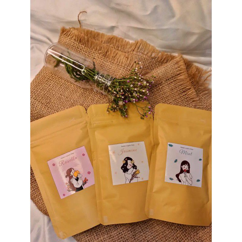 MASKER WAJAH ORGANIK PETAL MASKER PETAL 3 VARIAN 50gram