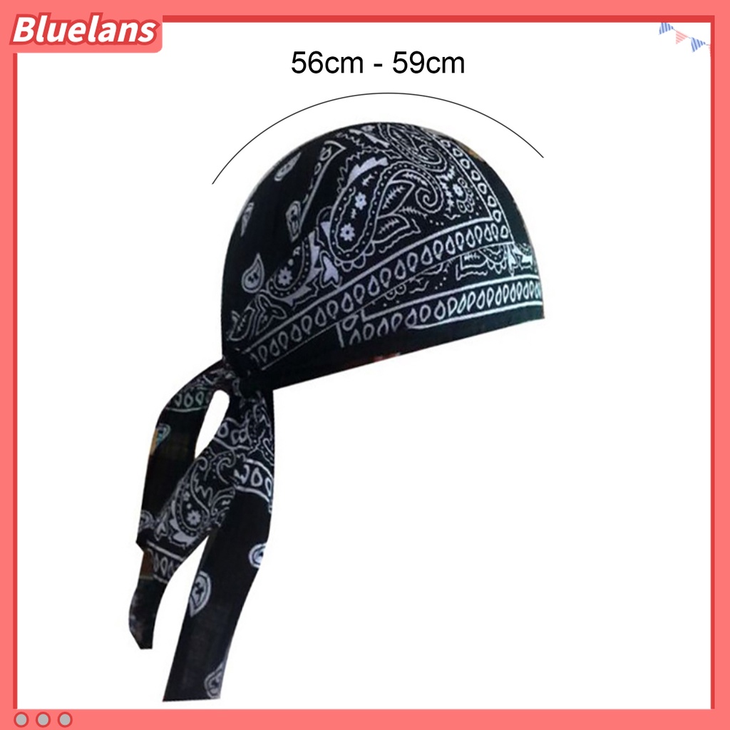 Bluelans Topi Bandana Pria Dewasa Motif Print Paisley Untuk Biker