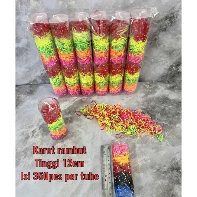 KARET JEPANG TABUNG BESAR WARNA PELANGI ISI 350pcs