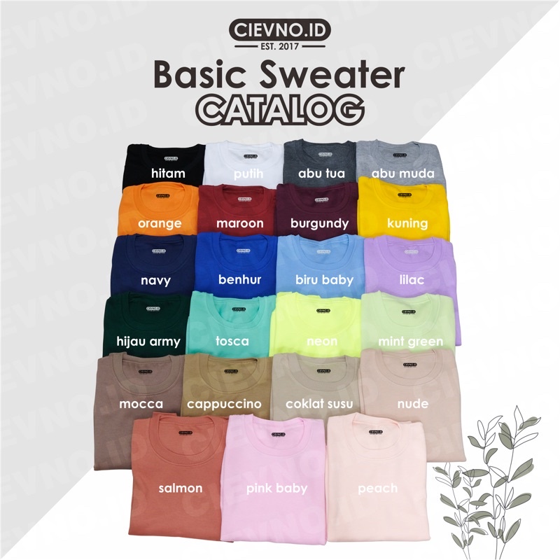 BASIC SWEATER POLOS SIZE M - XXXL