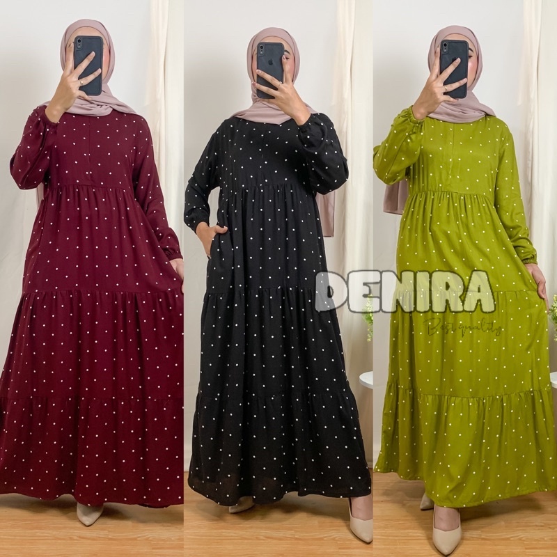Homey Dress Polos Rayon / Gamis Rayon Polos / Homey Dress