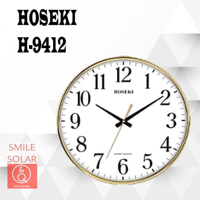 Wall Clock/Jam Dinding Bulat Rumah/Kantor Bergaransi H-9412