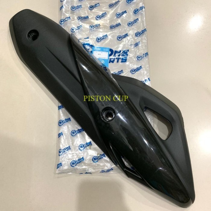 COVER TUTUP PELINDUNG TAMENG KNALPOT PROTECTOR MUFFLER HONDA PCX NEW LOKAL MODEL ORI HITAM TEBAL