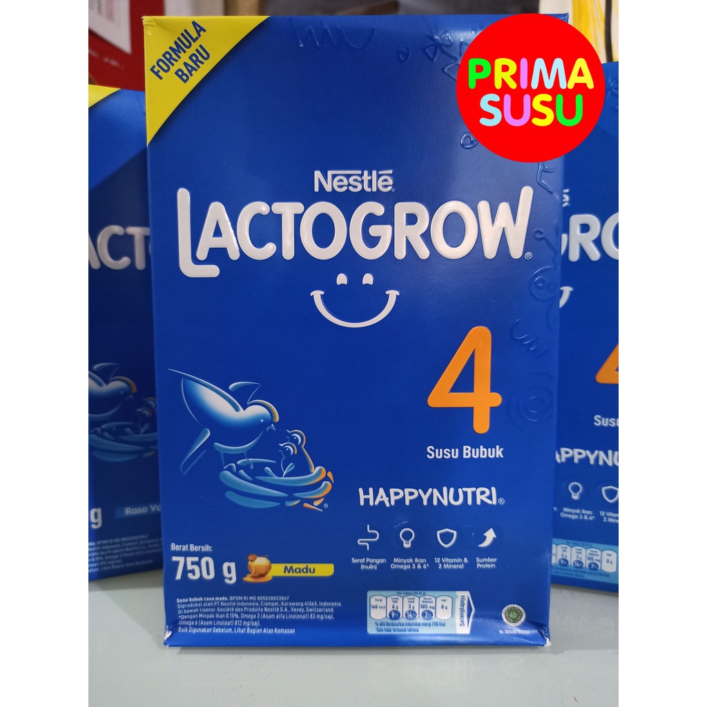 Lactogrow 4 750 Gr, Madu, Vanila