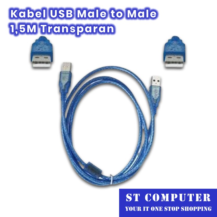 Jual Kabel Usb Male To Male Transparan Meter Shopee Indonesia